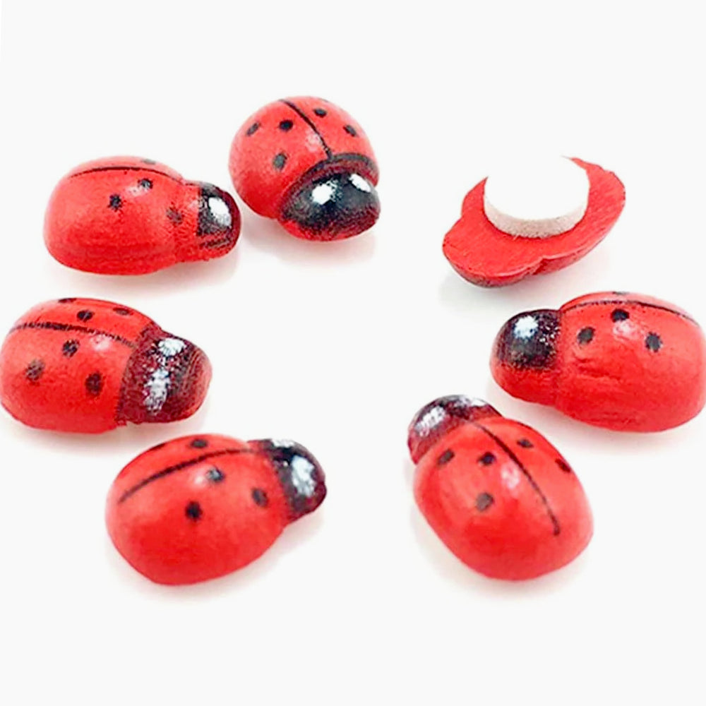 Coccinelle adesive 100 pz – per decorare bomboniere e biglietti - ambraled
