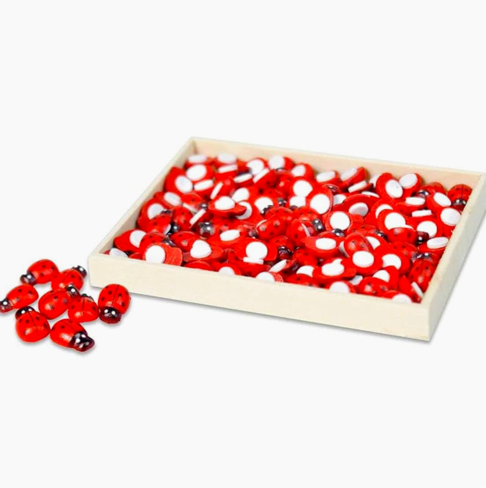 Coccinelle adesive 100 pz – per decorare bomboniere e biglietti - ambraled