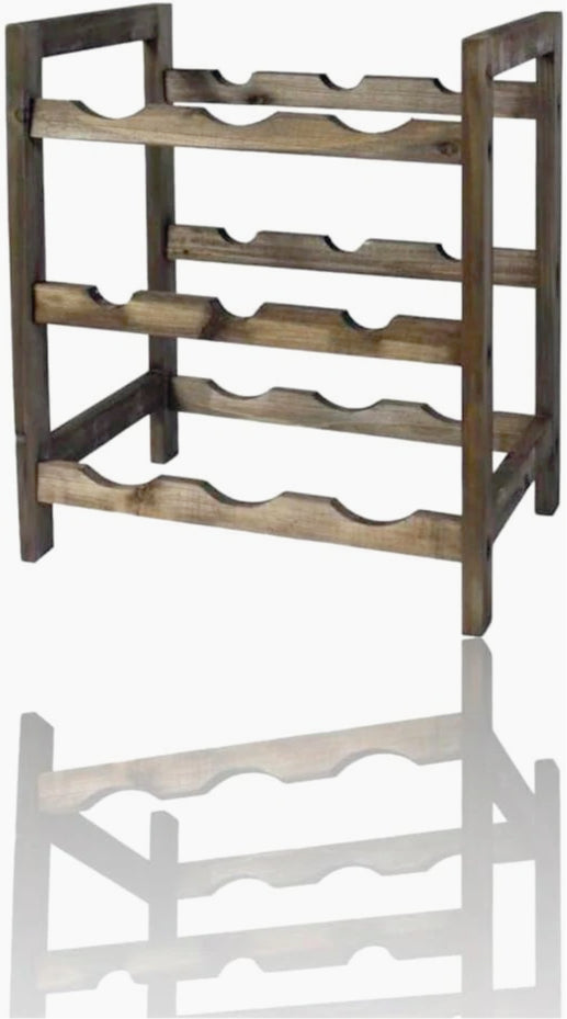 Cantinetta legno 9 posti – 3 ripiani per bottiglie di vino - ambraled
