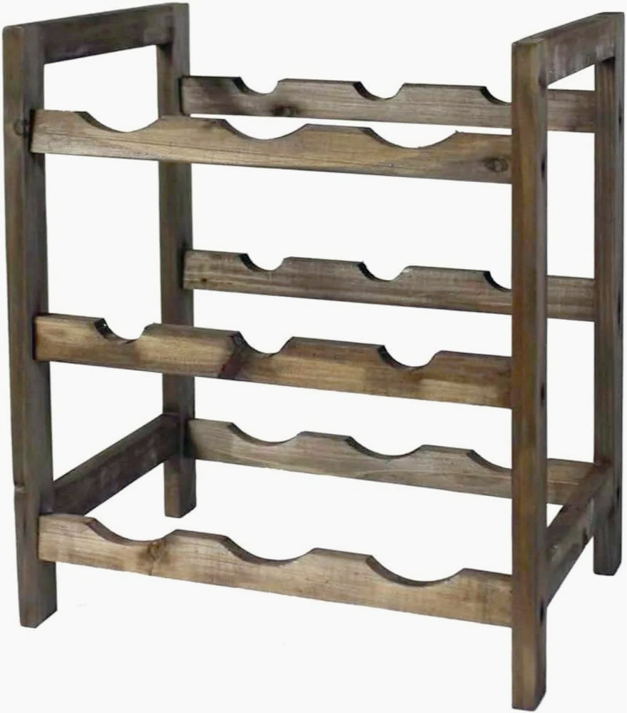 Cantinetta legno 9 posti – 3 ripiani per bottiglie di vino - ambraled