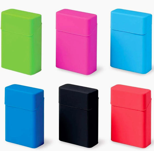 Portasigarette in silicone 3 pezzi astuccio colori misti 9x6x3 cm - ambraled