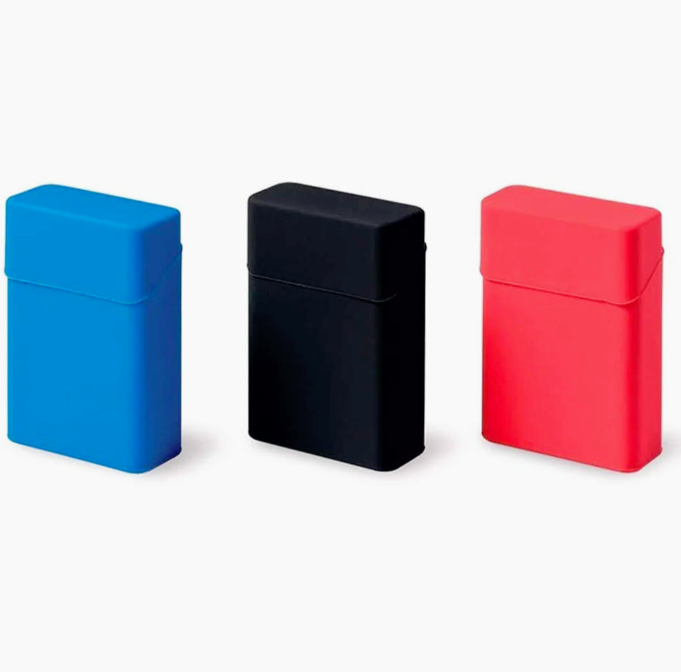 Portasigarette in silicone 3 pezzi astuccio colori misti 9x6x3 cm - ambraled