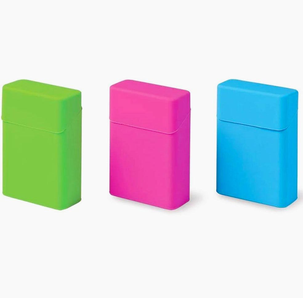 Portasigarette in silicone 3 pezzi astuccio colori misti 9x6x3 cm - ambraled