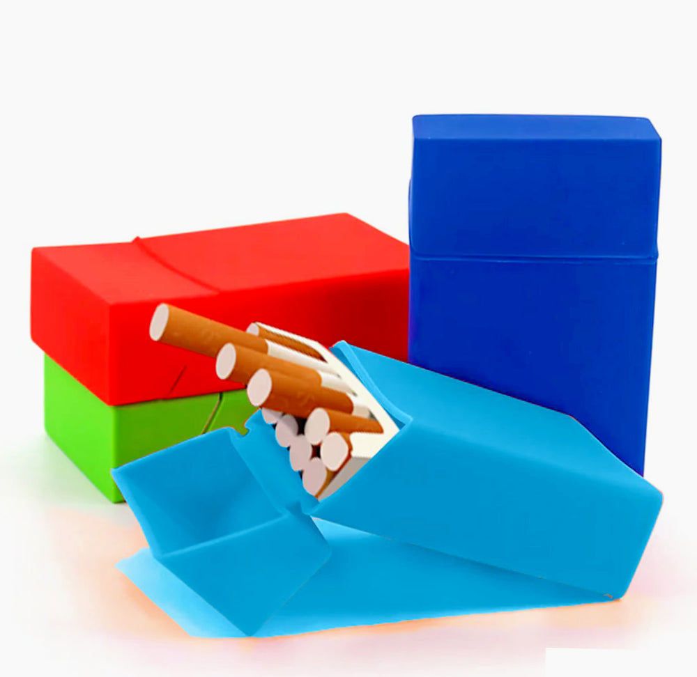 Portasigarette in silicone 3 pezzi astuccio colori misti 9x6x3 cm - ambraled