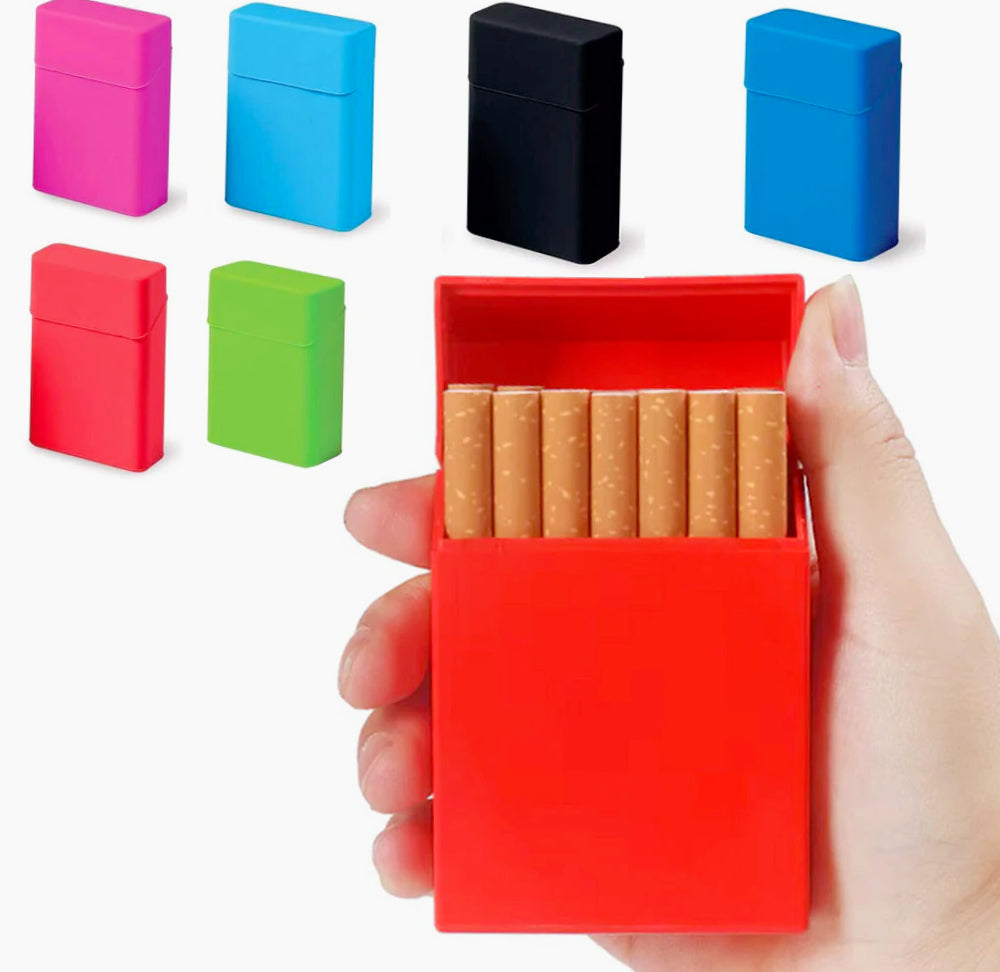 Portasigarette in silicone 3 pezzi astuccio colori misti 9x6x3 cm - ambraled