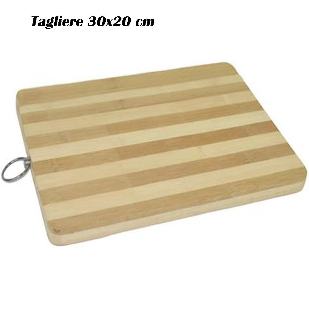 Tagliere rettangolare in legno zebrato con gancio varie misure - ambraled