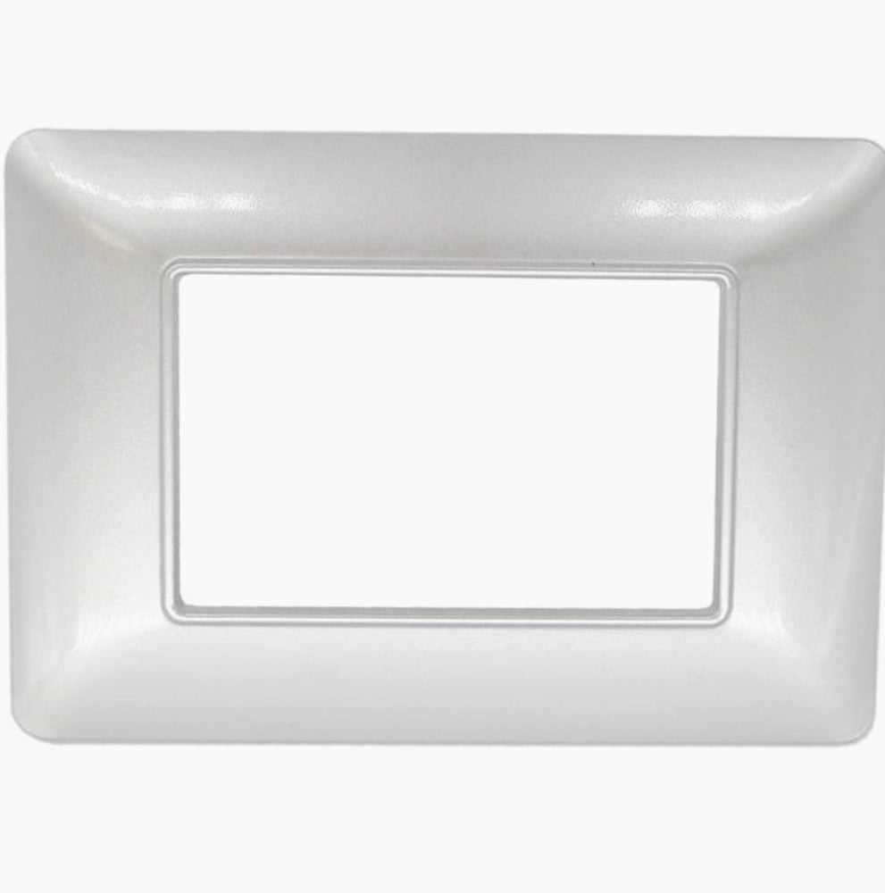 Placchetta per Lampadine 3, 4, 6 Posti – Finestra Silver, Compatibile con Cover Matrix
