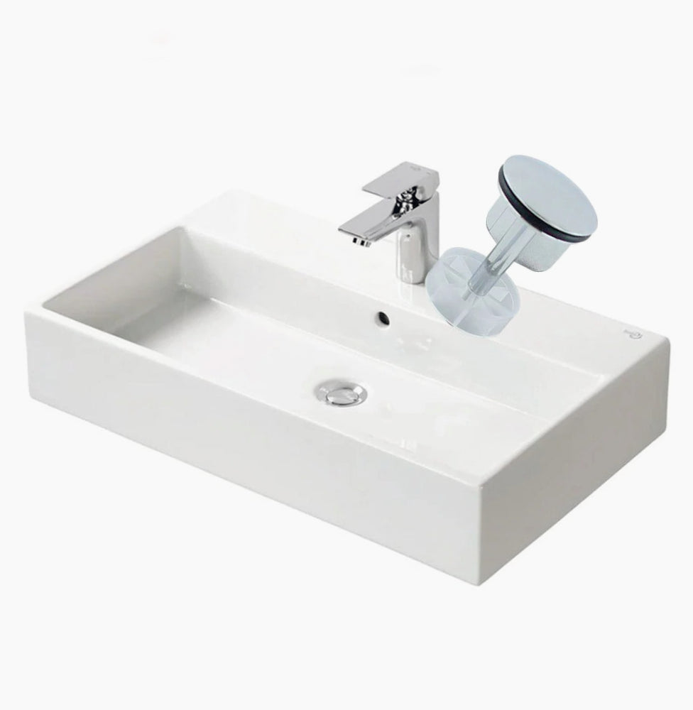 Tappo piletta universale in ottone lucido 40 mm per lavandino e bidet - Chiusura resistente e elegante