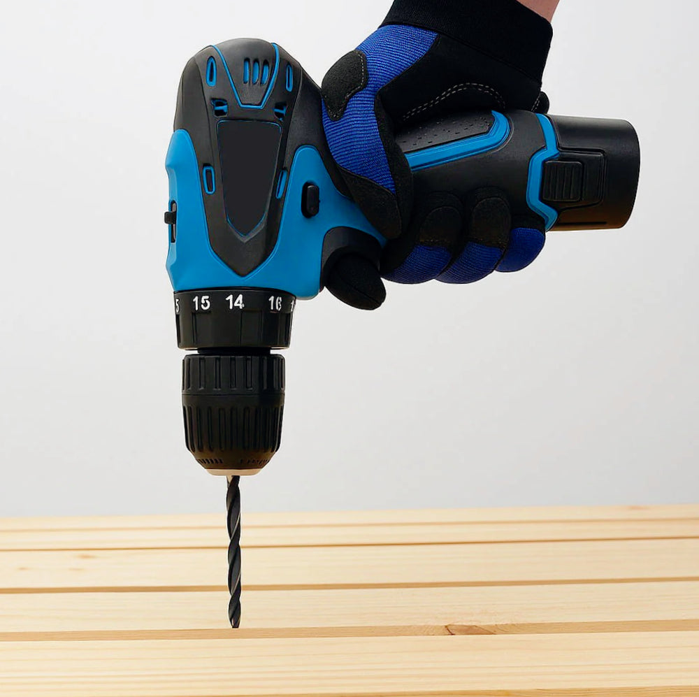 Trapano avvitatore elettrico 48V – 2 batterie incluse, 24 accessori professionali e valigetta