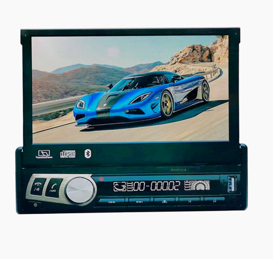 Autoradio 1 DIN 7" a scomparsa – Touch screen, Bluetooth, GPS, Android - ambraled