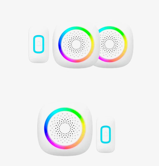 Campanello wireless 300m – 60 melodie, LED RGB, per non udenti - ambraled