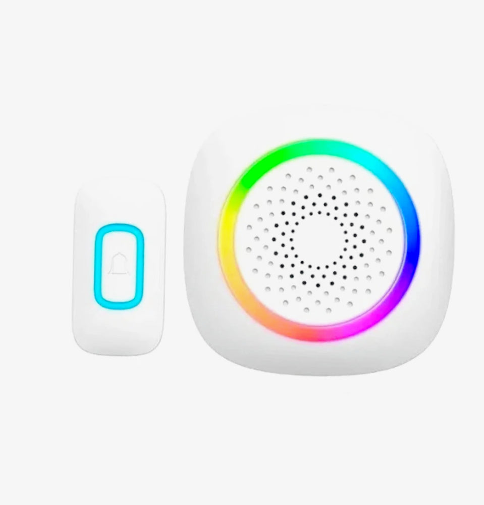 Campanello wireless 300m – 60 melodie, LED RGB, per non udenti - ambraled