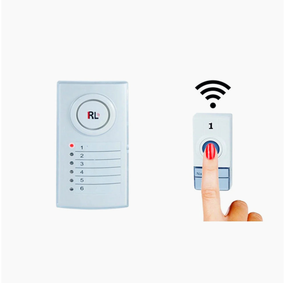 Campanello wireless 100m – 32 melodie, a batteria, con LED - ambraled