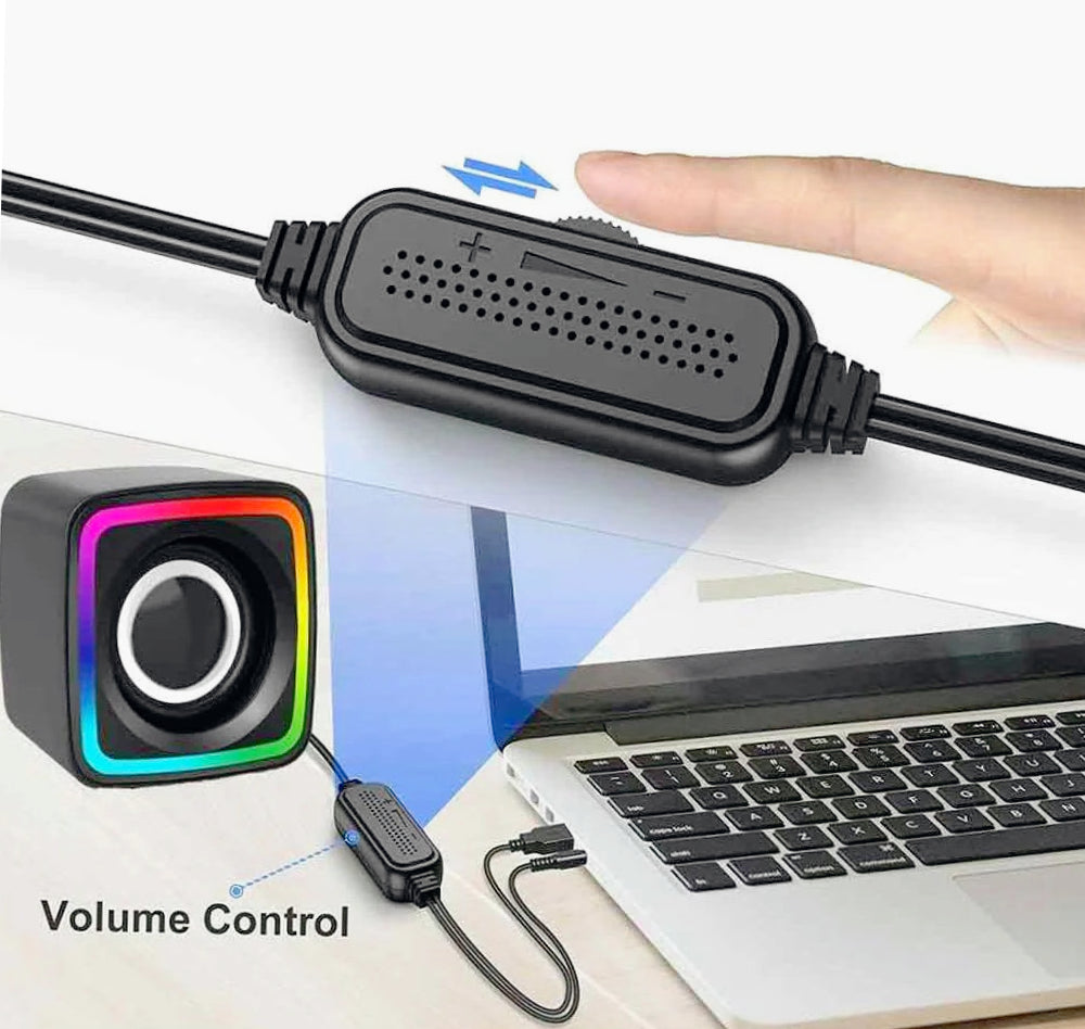 Coppia casse RGB – USB 2.0 / AUX 3.5mm per PC, notebook, smartphone - ambraled