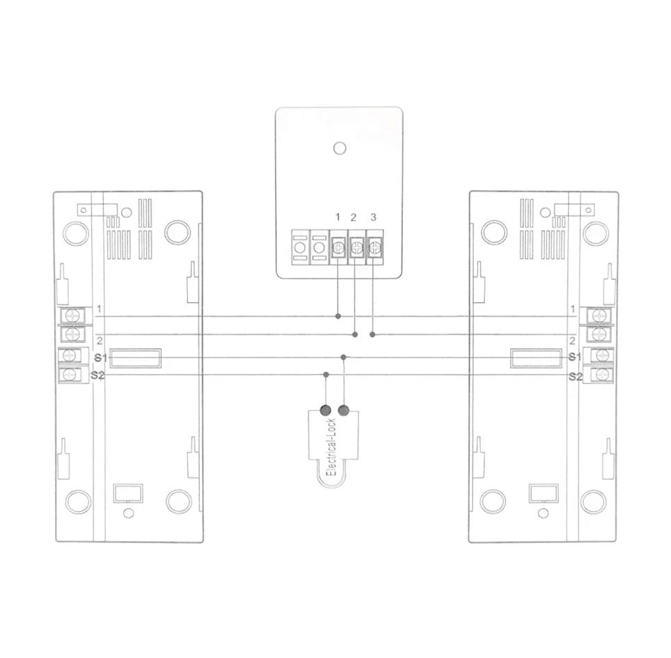Citofono bifamiliare – cornetta, apriporta, 2 interne, 220V - ambraled
