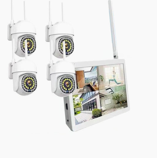 Kit videosorveglianza wireless 4 telecamere + monitor 10” NVR – Full HD - ambraled