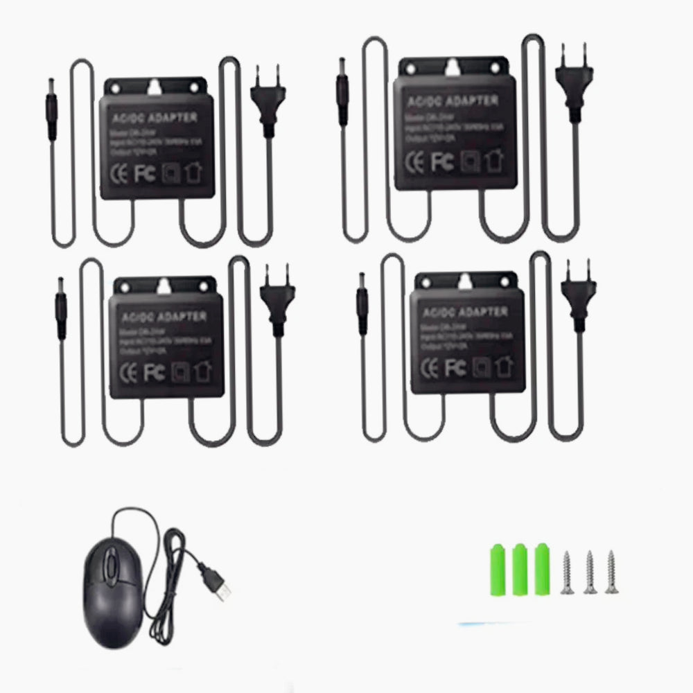 Kit videosorveglianza wireless 4 telecamere + monitor 10” NVR – Full HD - ambraled