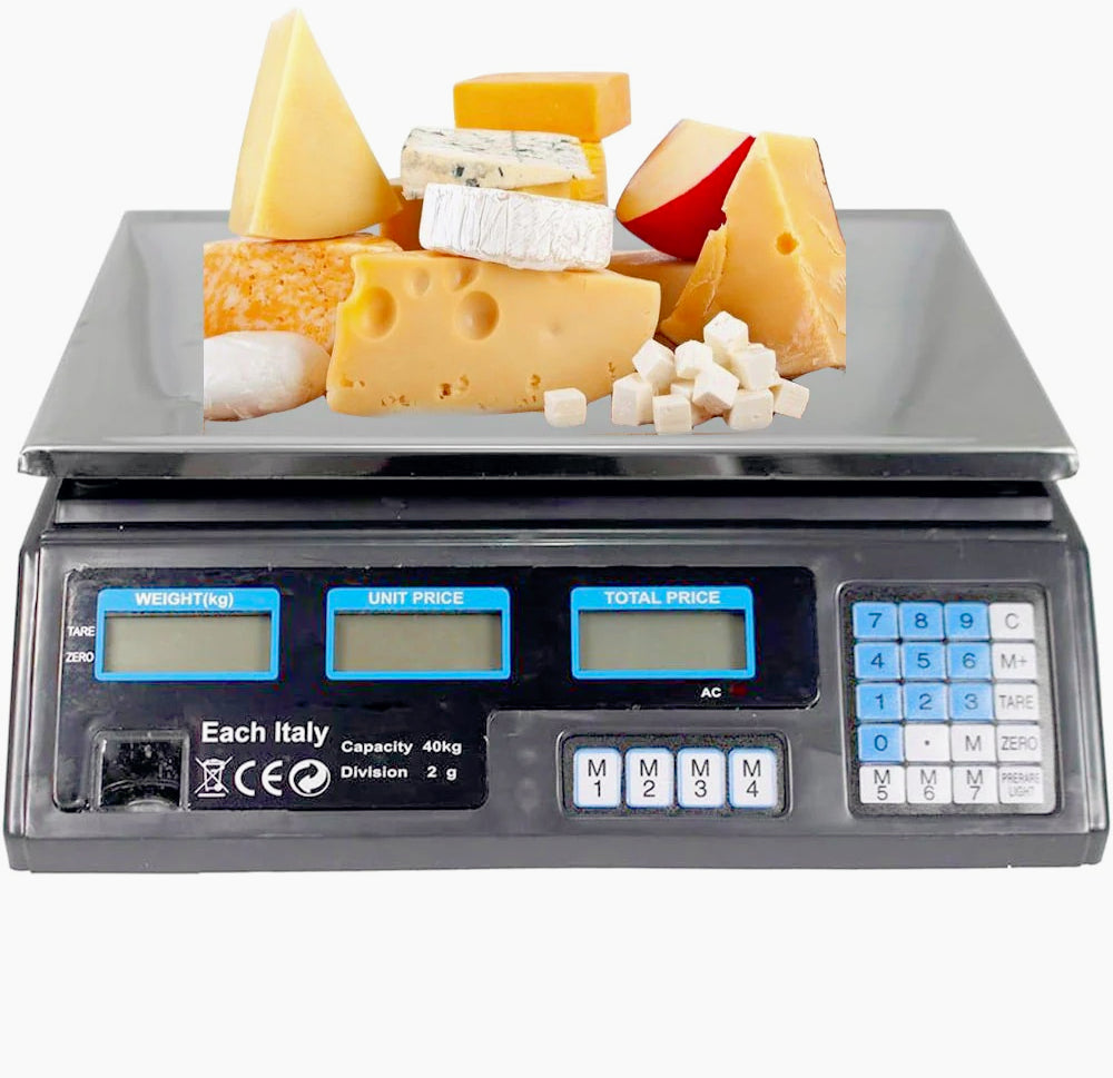 Bilancia digitale 40kg – 6 display retroilluminati, 2g di precisione - ambraled