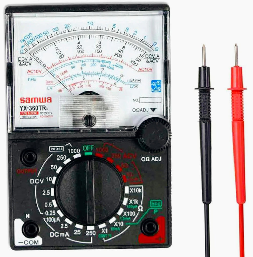 Multimetro analogico mini – tester tensione con puntali - ambraled