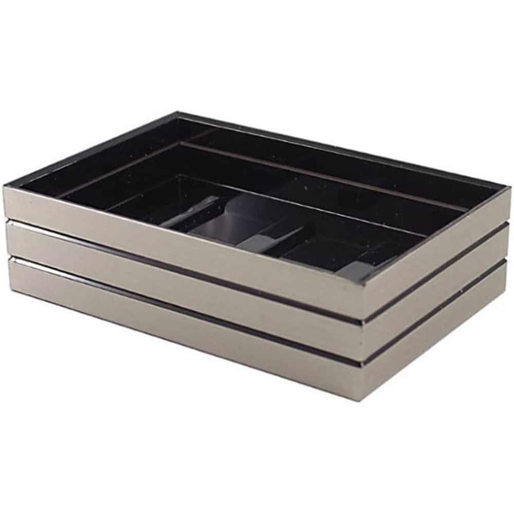 Accessori Bagno Argento a Righe – Dispenser Bicchieri e Piattino - ambraled