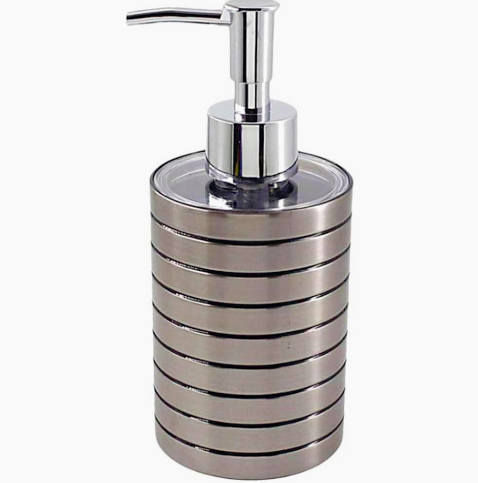 Accessori Bagno Argento a Righe – Dispenser Bicchieri e Piattino - ambraled