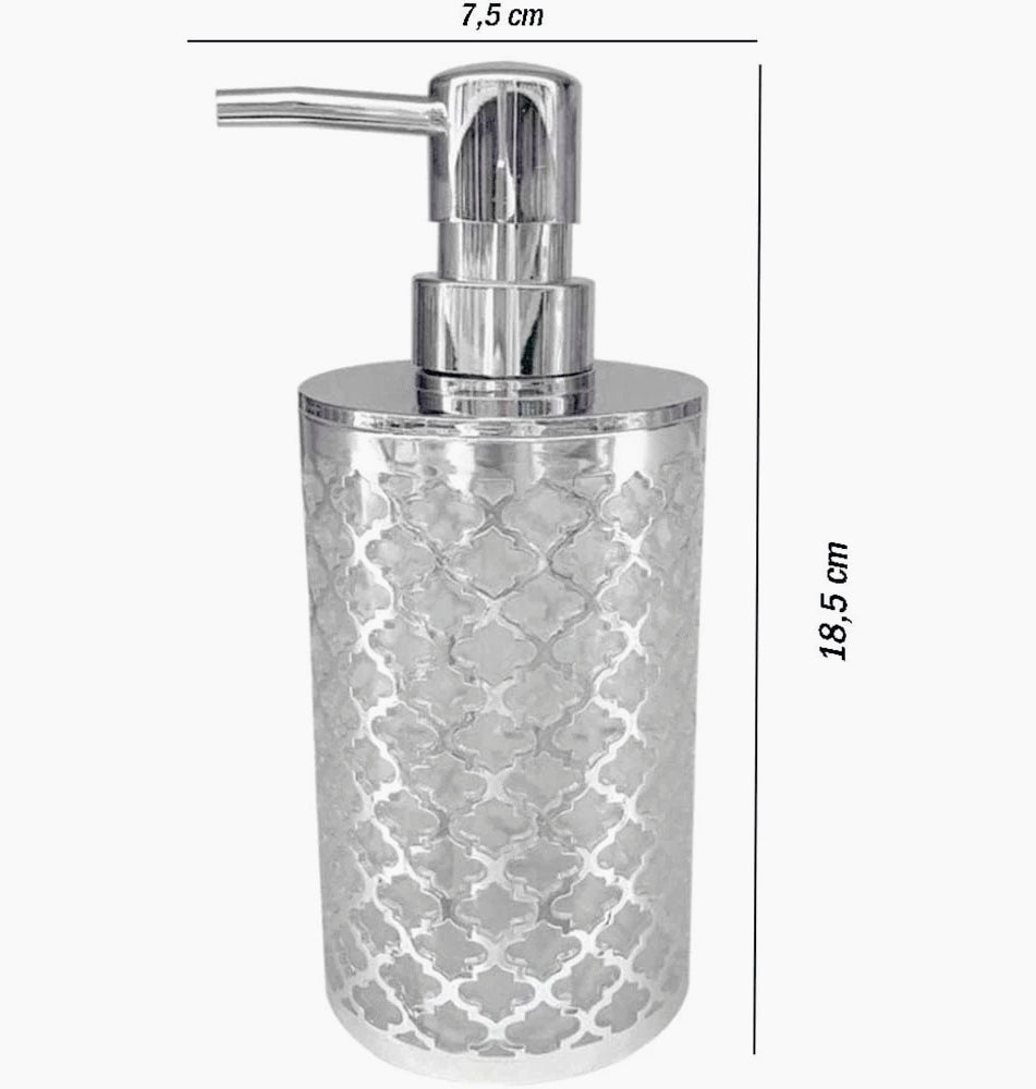 Accessori Bagno Argento Barocco – Dispenser Bicchieri e Piattino - ambraled