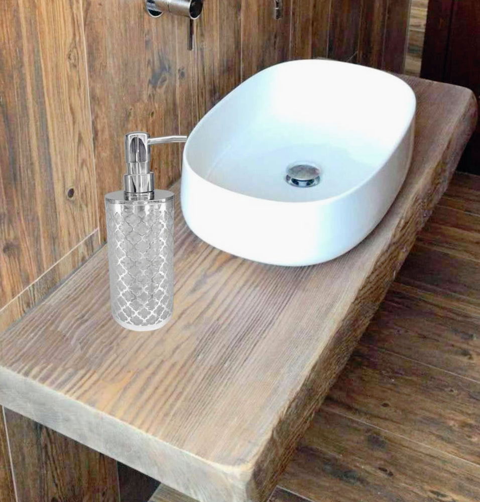 Accessori Bagno Argento Barocco – Dispenser Bicchieri e Piattino - ambraled