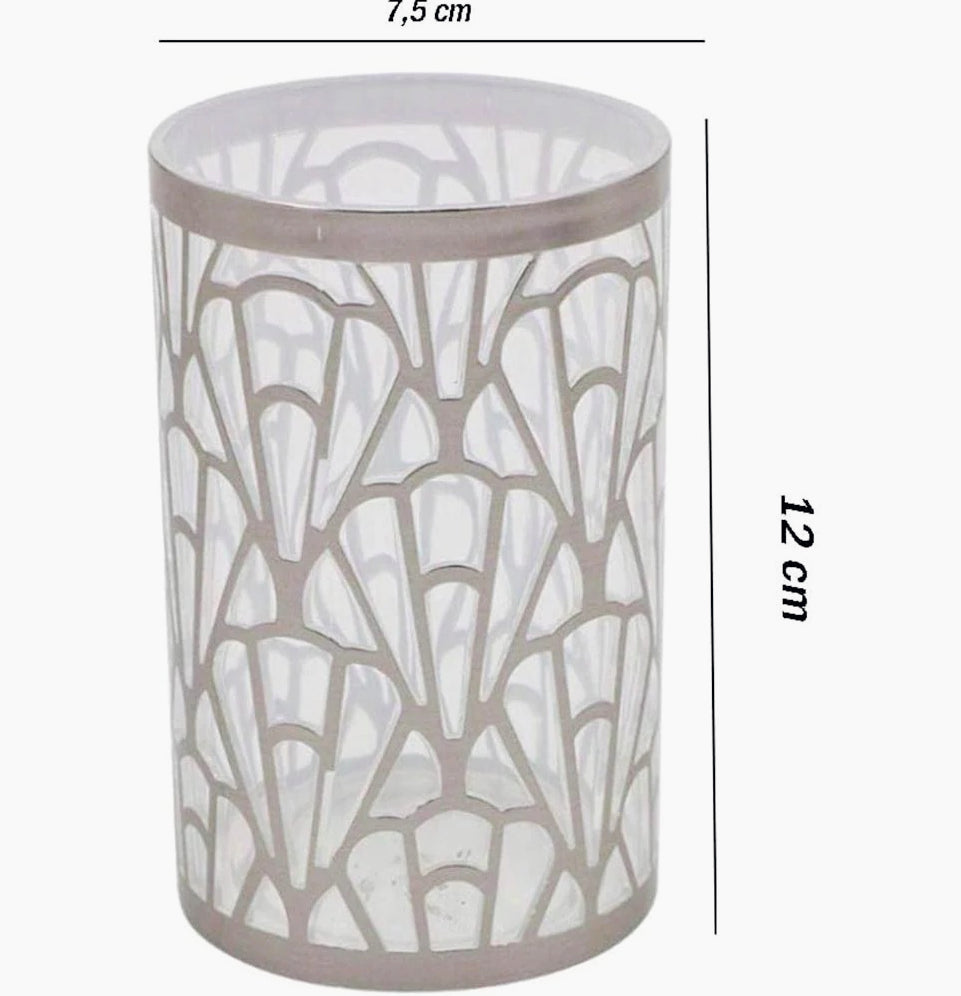 Accessori Bagno Argento Contemporaneo – Dispenser Bicchieri e Piattino - ambraled