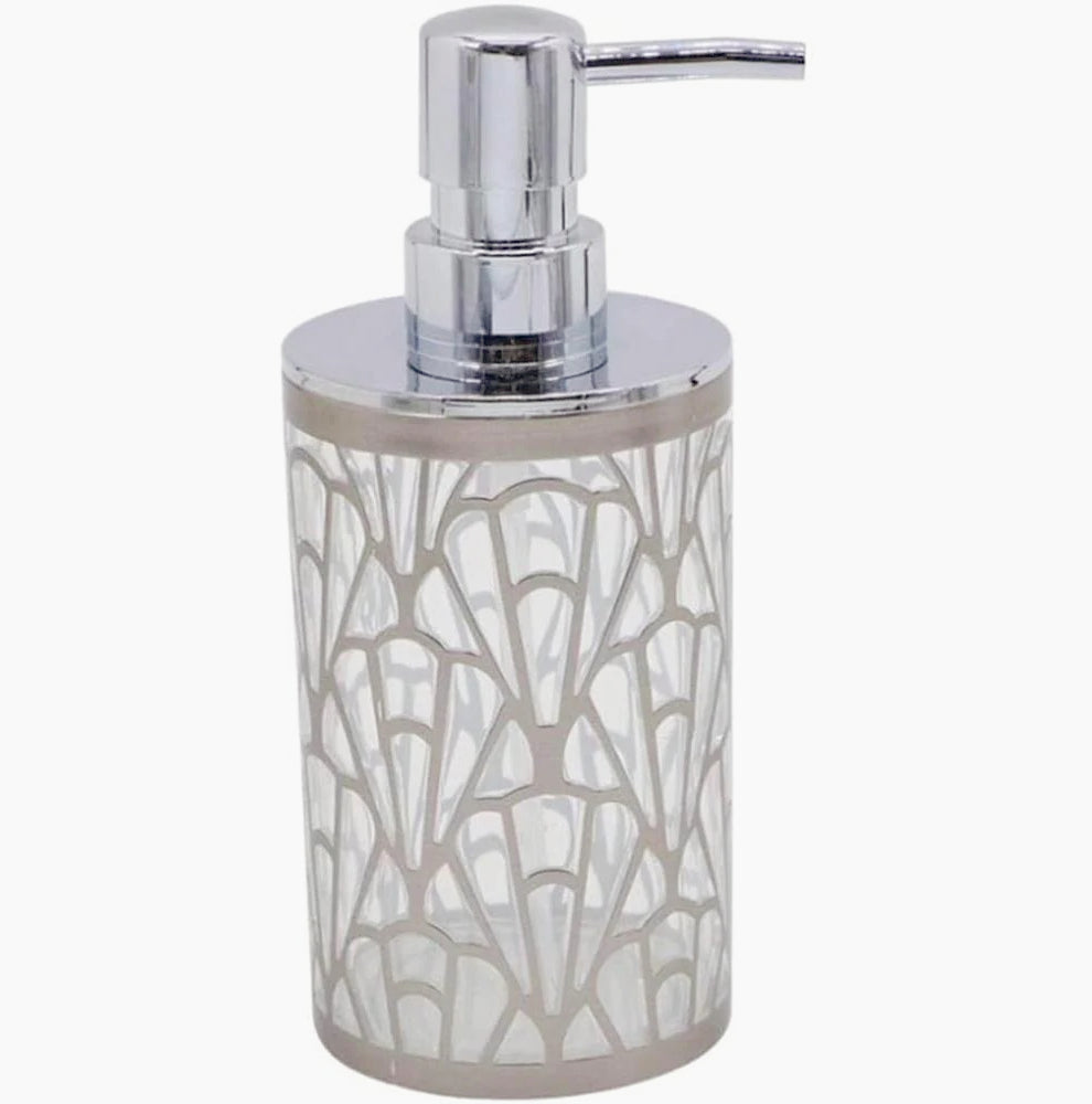 Accessori Bagno Argento Contemporaneo – Dispenser Bicchieri e Piattino - ambraled