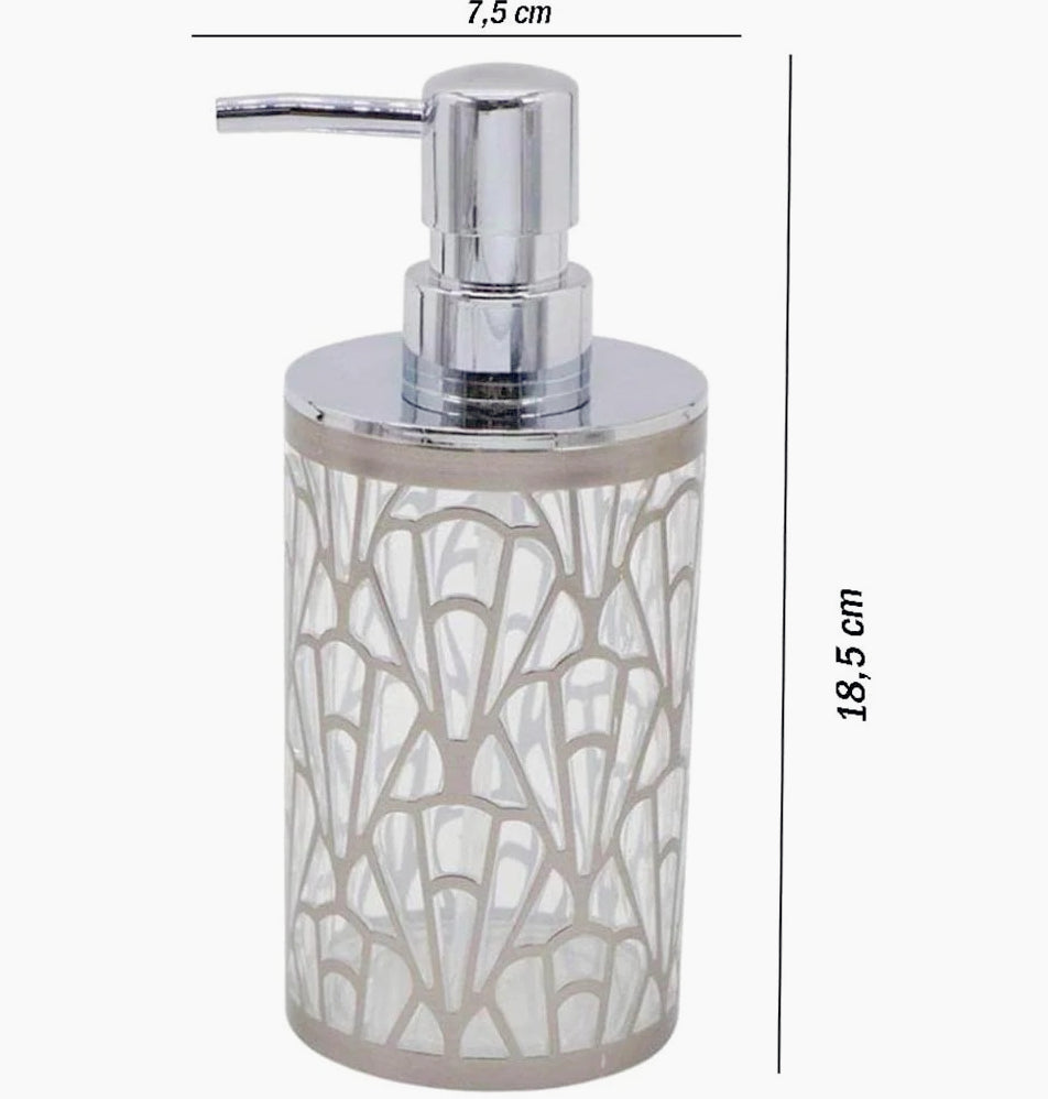 Accessori Bagno Argento Contemporaneo – Dispenser Bicchieri e Piattino - ambraled