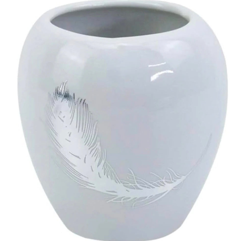 Accessori Bagno Argento – Dispenser Sapone, Portabicchieri e Scopino Piuma - ambraled