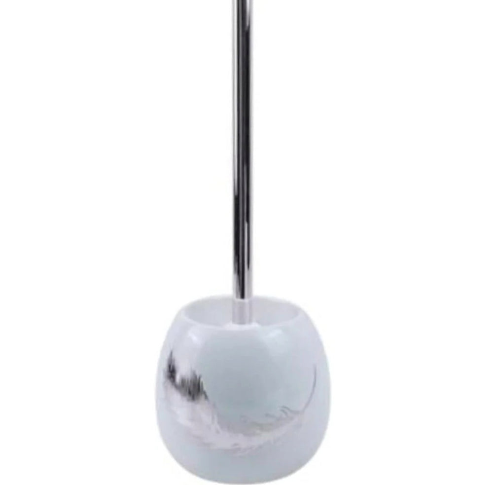 Accessori Bagno Argento – Dispenser Sapone, Portabicchieri e Scopino Piuma - ambraled