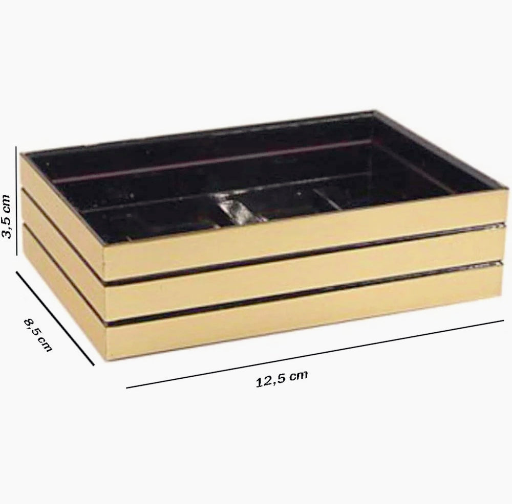 Accessori Bagno Oro a Righe – Dispenser Bicchieri e Piattino - ambraled
