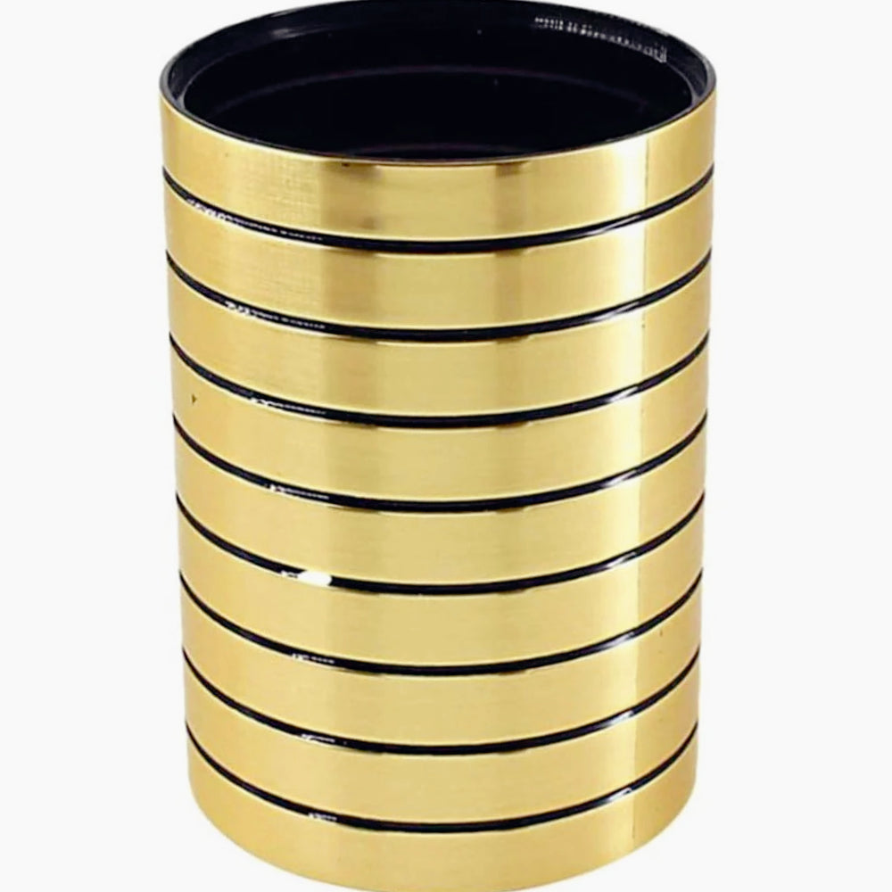 Accessori Bagno Oro a Righe – Dispenser Bicchieri e Piattino - ambraled