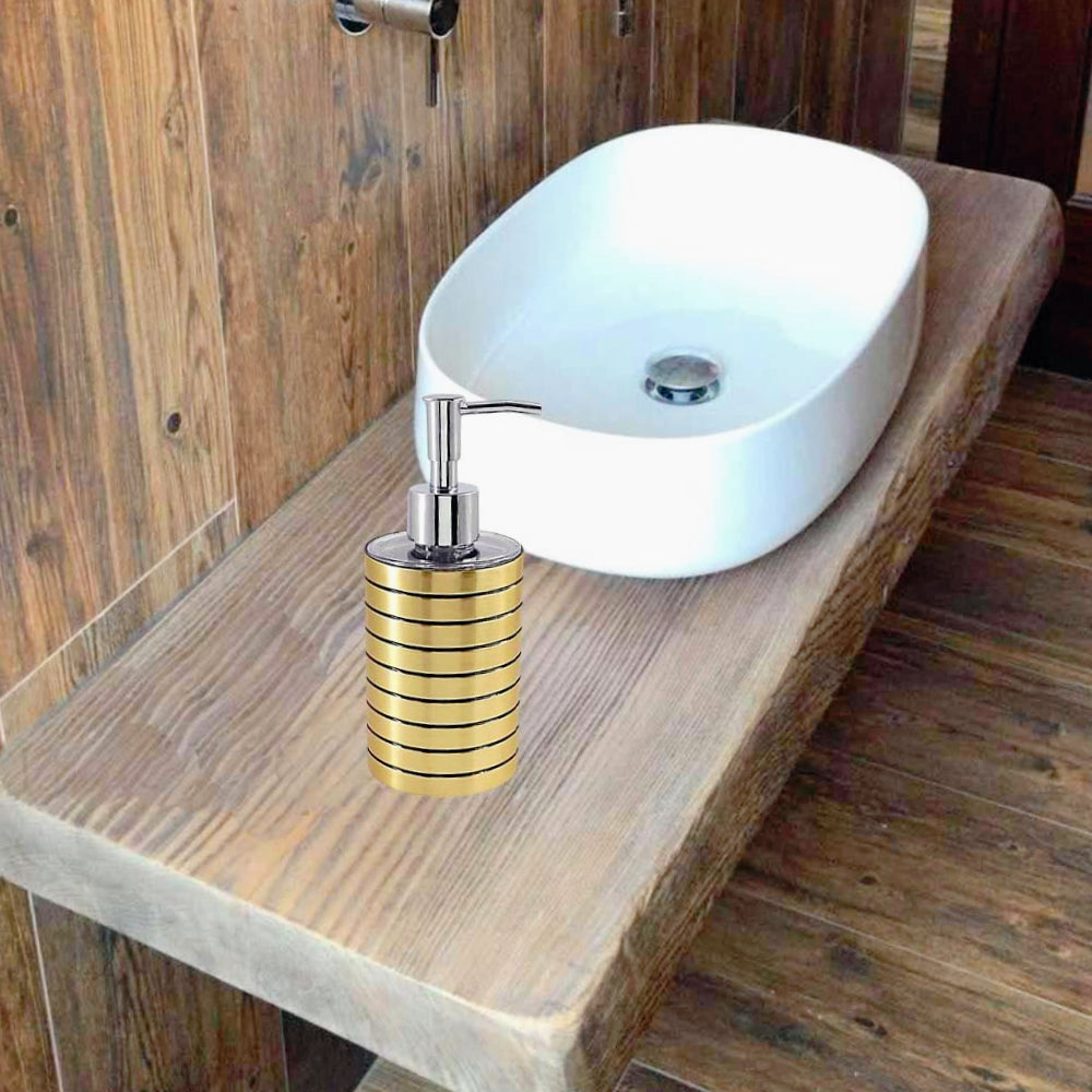 Accessori Bagno Oro a Righe – Dispenser Bicchieri e Piattino - ambraled