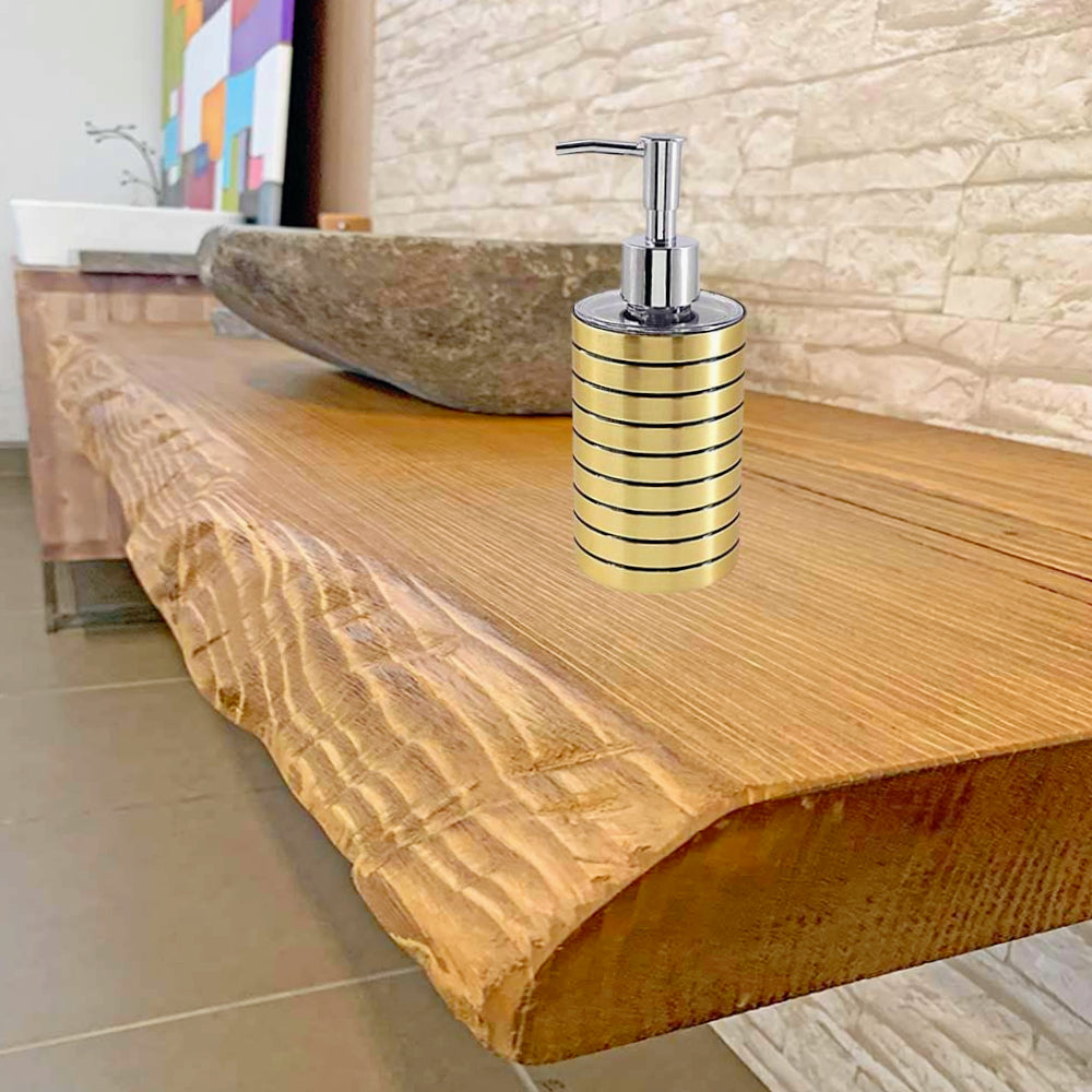 Accessori Bagno Oro a Righe – Dispenser Bicchieri e Piattino - ambraled