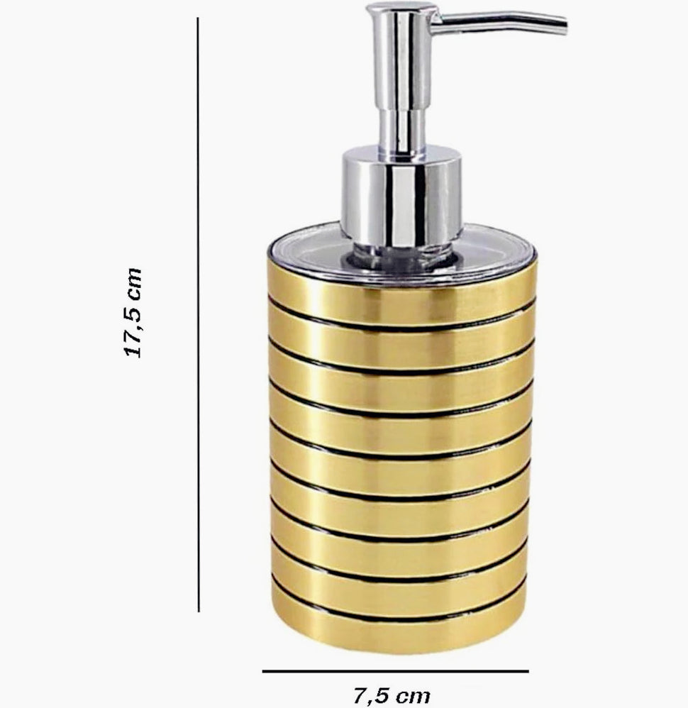 Accessori Bagno Oro a Righe – Dispenser Bicchieri e Piattino - ambraled