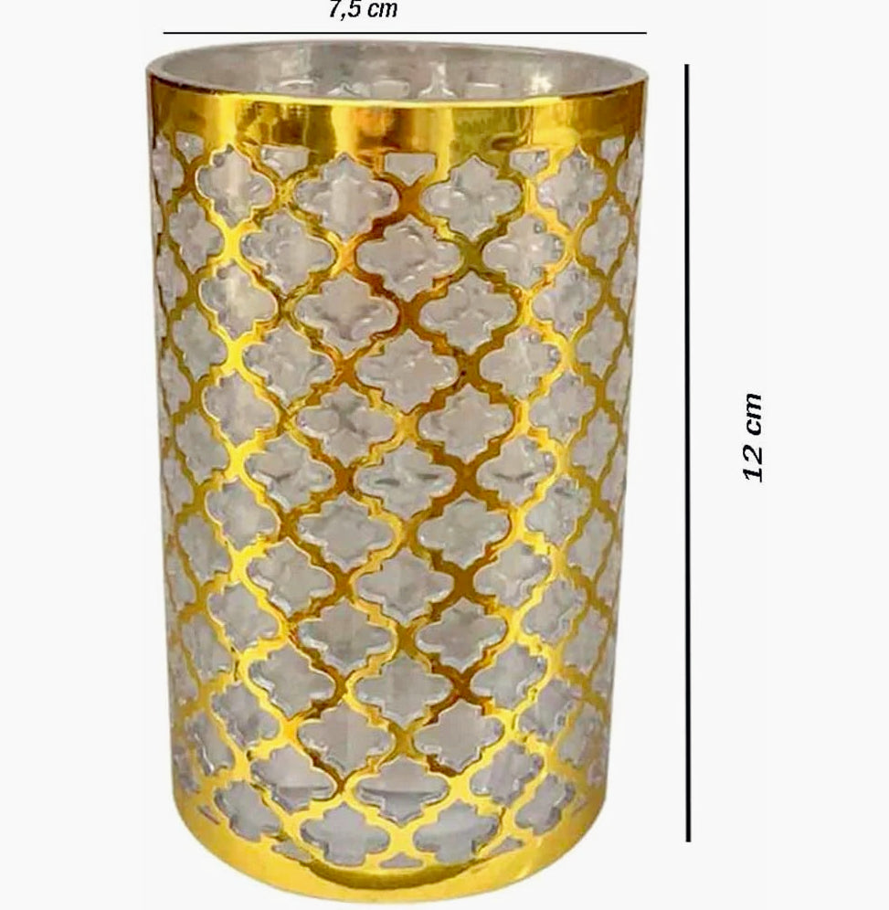Accessori Bagno Stile Barocco Oro – Dispenser Bicchieri e Piattino Decorativo - ambraled