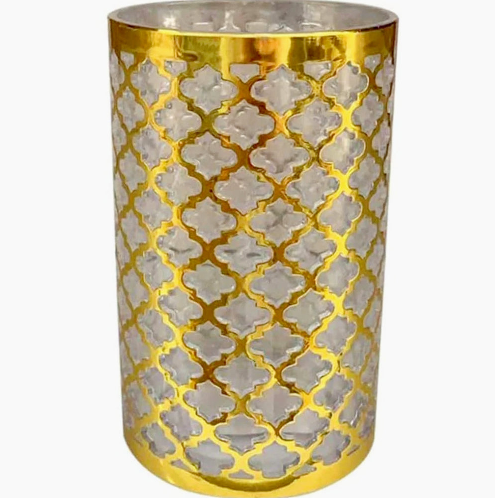 Accessori Bagno Stile Barocco Oro – Dispenser Bicchieri e Piattino Decorativo - ambraled