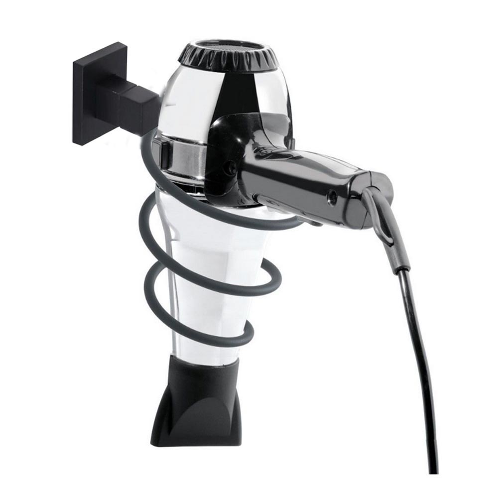Accessori Bagno Nero Acciaio – Portasciugamani, Sapone, Phone e Scopino - ambraled