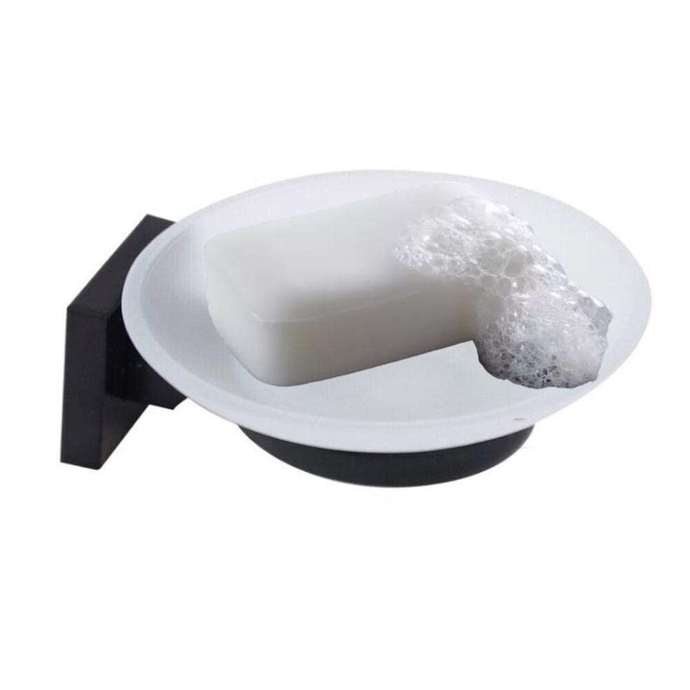 Accessori Bagno Nero Acciaio – Portasciugamani, Sapone, Phone e Scopino - ambraled