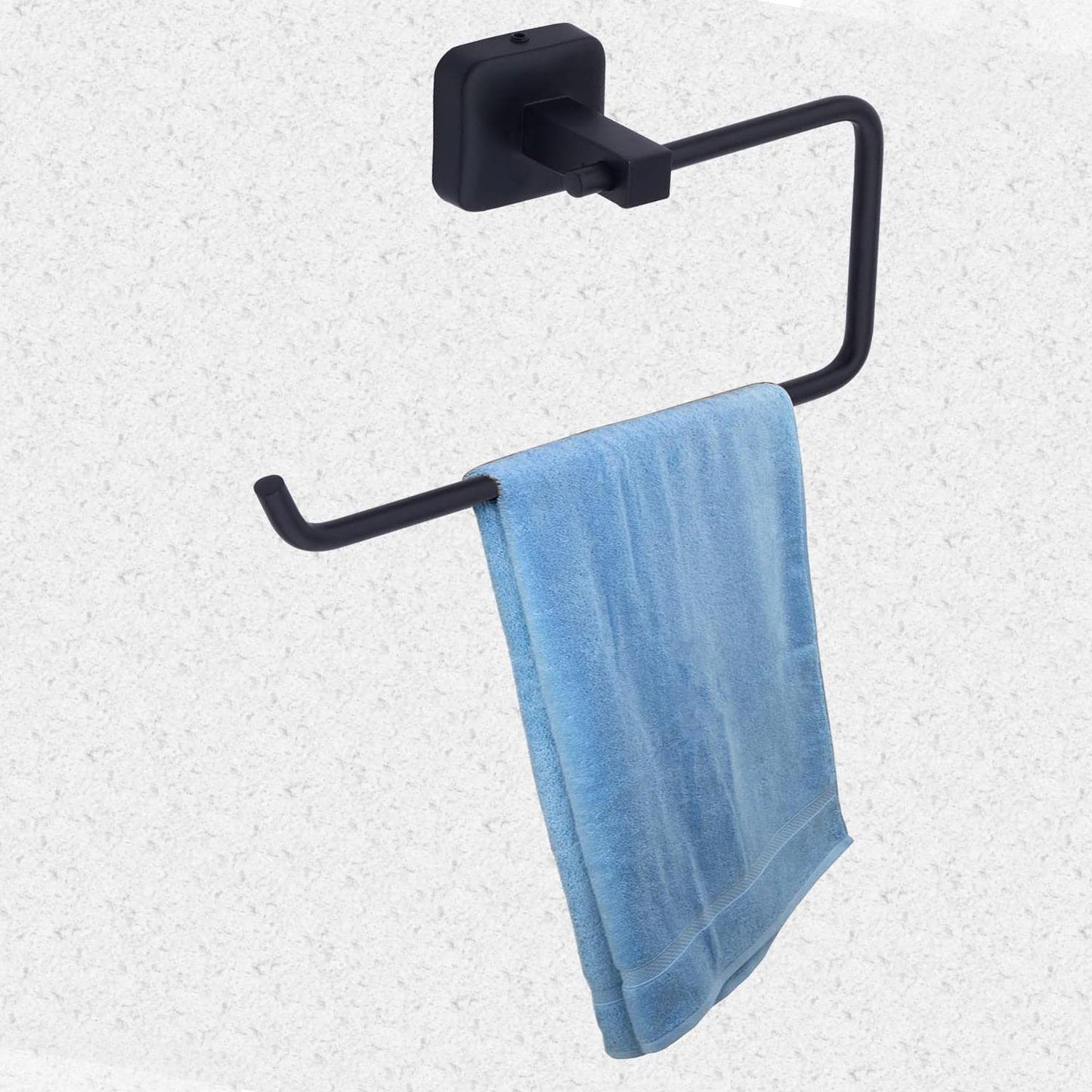Accessori Bagno Nero Acciaio – Portasciugamani, Sapone, Phone e Scopino - ambraled