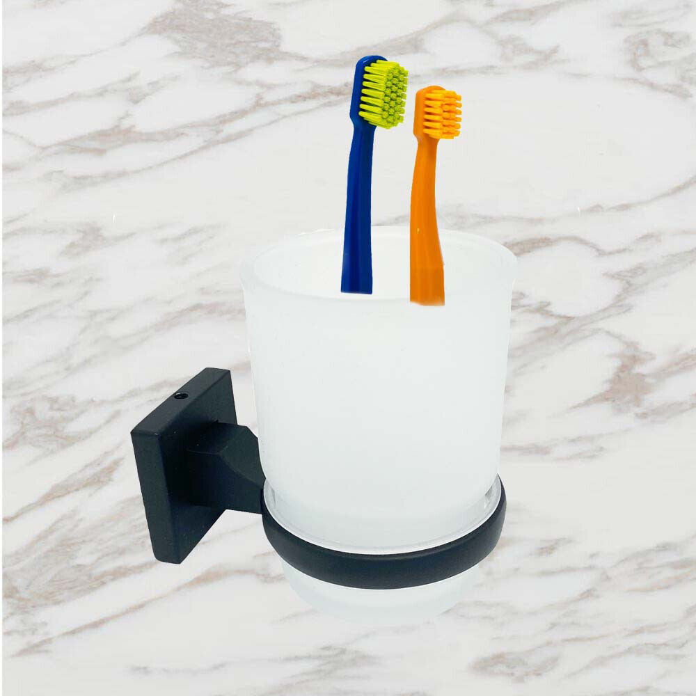 Accessori Bagno Nero Acciaio – Portasciugamani, Sapone, Phone e Scopino - ambraled