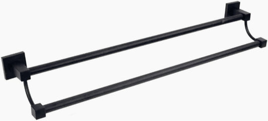 Accessori Bagno Nero Acciaio – Portasciugamani, Sapone, Phone e Scopino - ambraled