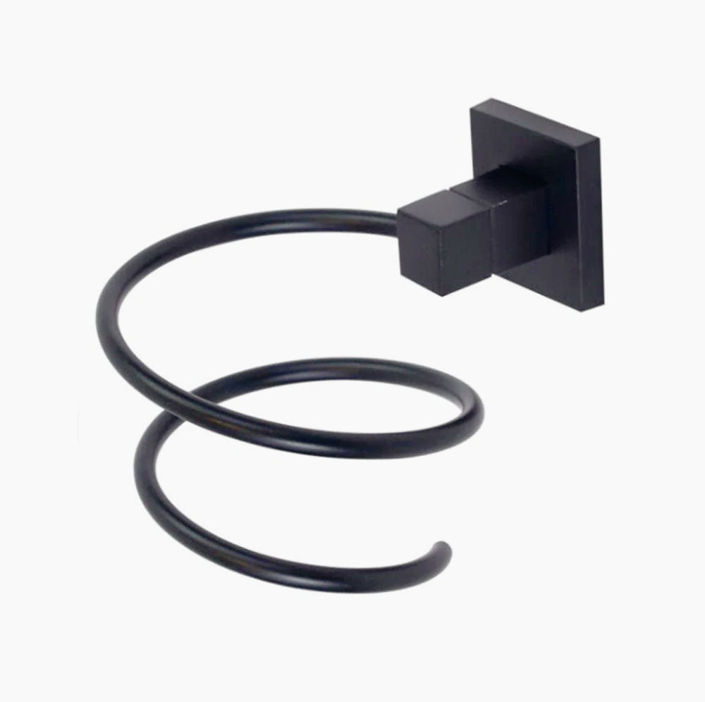 Accessori Bagno Nero Acciaio – Portasciugamani, Sapone, Phone e Scopino - ambraled