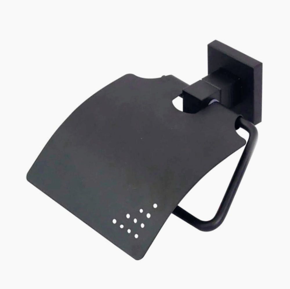 Accessori Bagno Nero Acciaio – Portasciugamani, Sapone, Phone e Scopino - ambraled