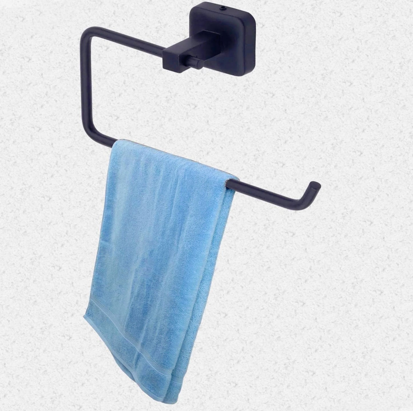 Accessori Bagno Nero Acciaio – Portasciugamani, Sapone, Phone e Scopino - ambraled