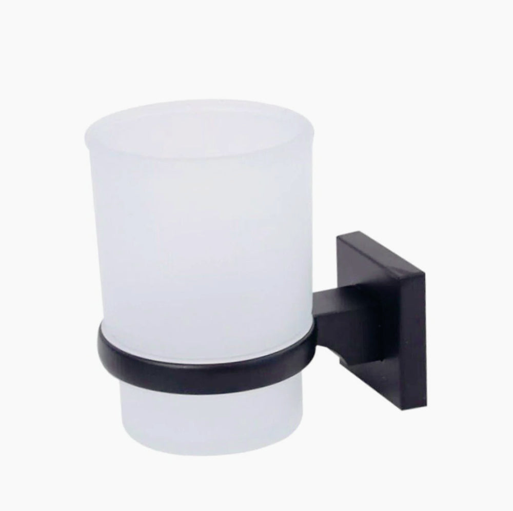 Accessori Bagno Nero Acciaio – Portasciugamani, Sapone, Phone e Scopino - ambraled