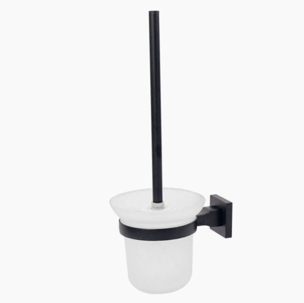 Accessori Bagno Nero Acciaio – Portasciugamani, Sapone, Phone e Scopino - ambraled