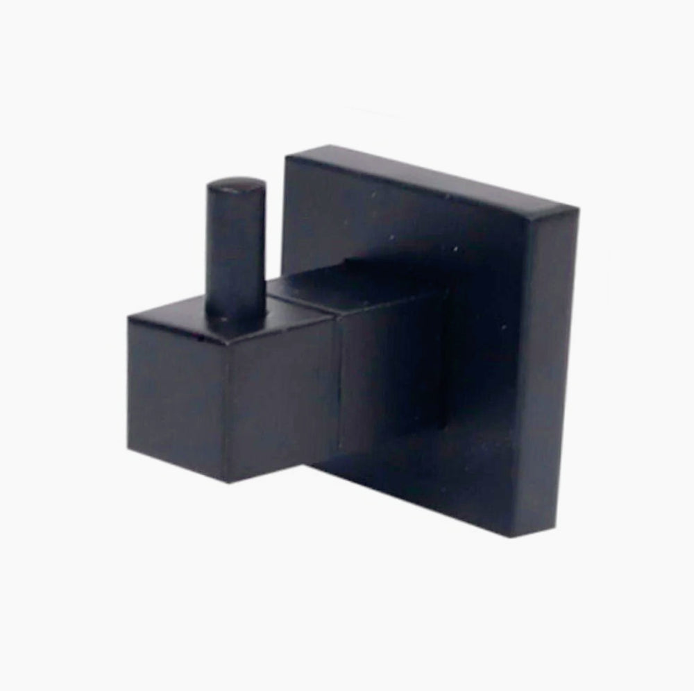 Accessori Bagno Nero Acciaio – Portasciugamani, Sapone, Phone e Scopino - ambraled